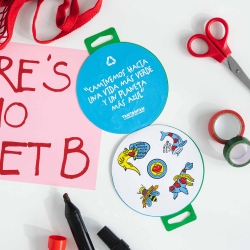 Pack 4 hojas de stickers 'Piensa en verde' Murnau den Linden