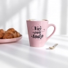 Taza La Vecina Rubia rosa 'Voy con todo'