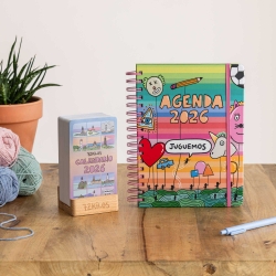 Pack Agenda anual semanal 2026 + Calendario mesa de tarjetas 2026 72kilos