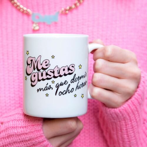 Taza "Me gustas" de La Vecina Rubia