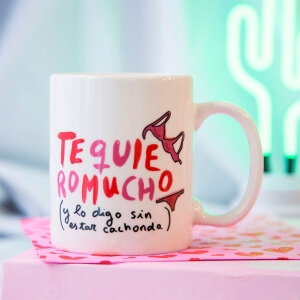Taza "Te quiero mucho" de Monstruo Espagueti