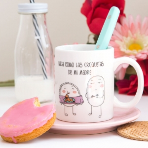 Taza "Nada como las croquetas de mi madre" de Croqueta y Empanadilla