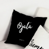 Funda cojín negro "Ojalá siempre" de Defreds